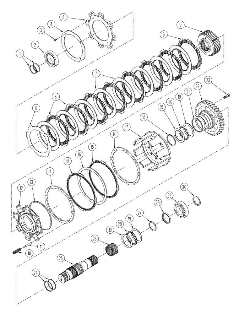 Схема запчастей Case IH STX500 - (06-64) - POWER TAKEOFF - INPUT SHAFT ASSEMBLY (06) - POWER TRAIN