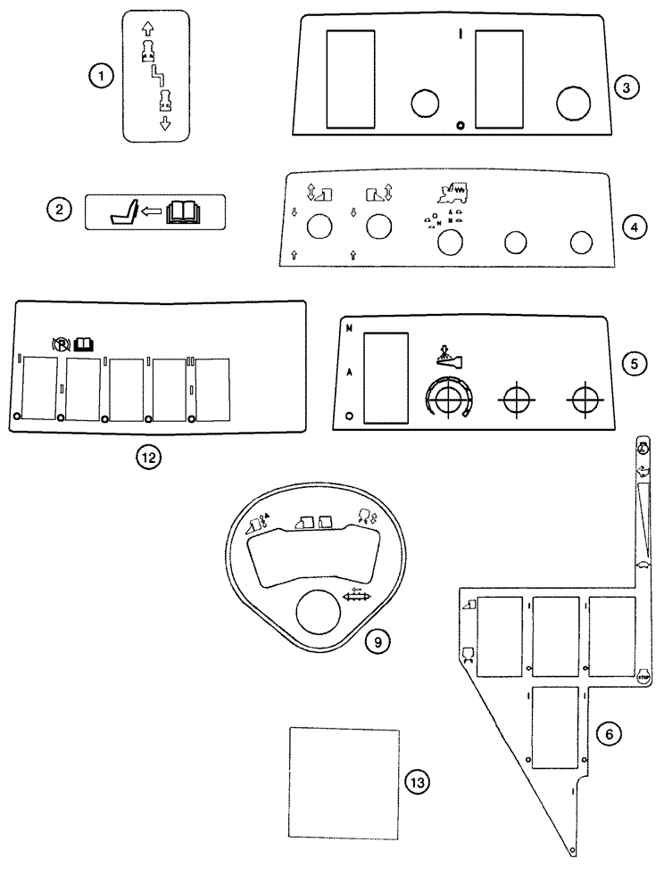 Схема запчастей Case IH 420 - (09F-23) - DECALS - CAB (12) - CHASSIS