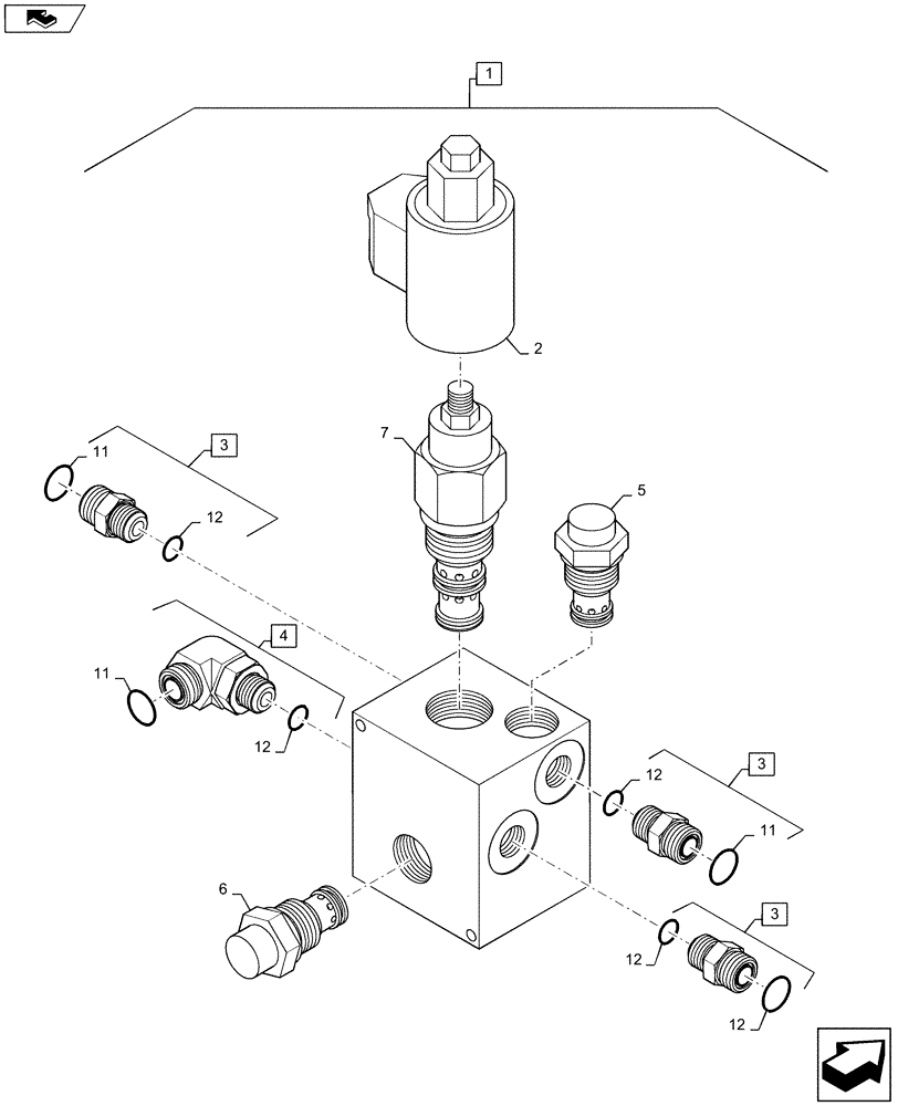 Схема запчастей Case IH 3230 - (35.114.06[02]) - PRODUCT PUMP VALVE BREAKDOWN, SN YBT031316 AND AFTER (35) - HYDRAULIC SYSTEMS