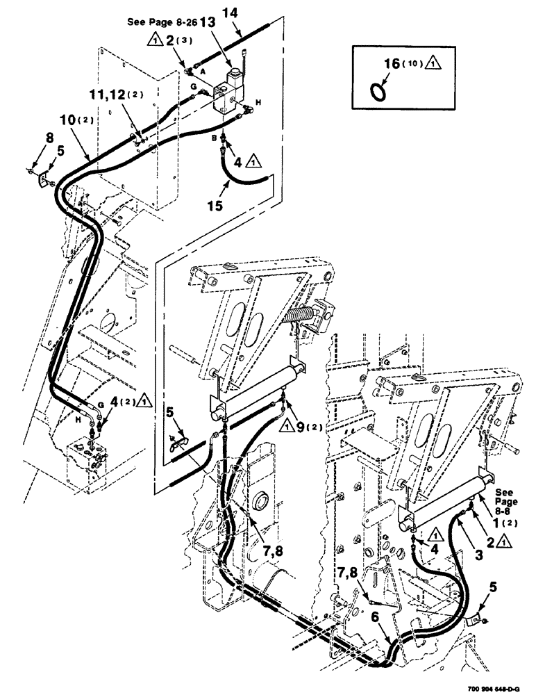 Схема запчастей Case IH 8435 - (9-24) - BALE EJECTOR KIT, HYDRAULIC ASSEMBLY Decals & Attachments