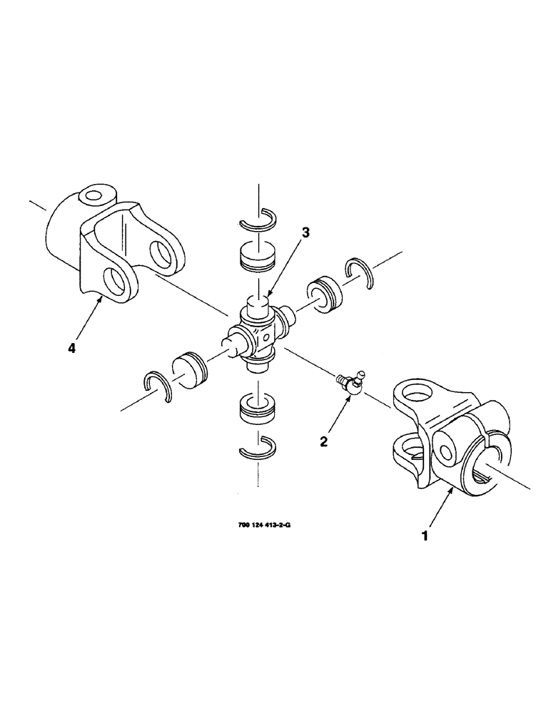 Схема запчастей Case IH 8820 - (2-08) - U-JOINT ASSEMBLY, 700711898 U-JOINT ASSEMBLY COMPLETE (58) - ATTACHMENTS/HEADERS