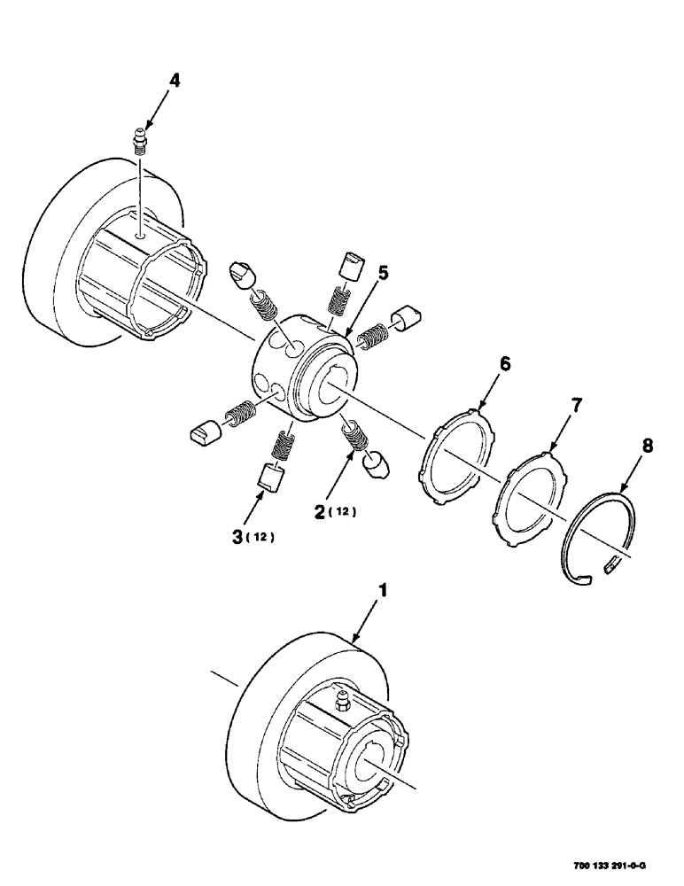 Схема запчастей Case IH 8435 - (2-14) - RATCHET CLUTCH ASSEMBLY Driveline