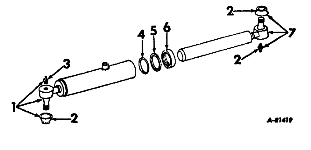 Схема запчастей Case IH 2444 - (J-05) - STEERING MECHANISM, POWER STEERING CYLINDER Steering Mechanism