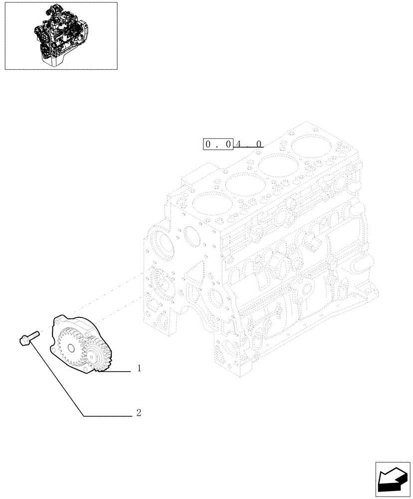 Схема запчастей Case IH F4GE0484C D601 - (0.30.0[01]) - OIL PUMP - ENGINE (4894392) 