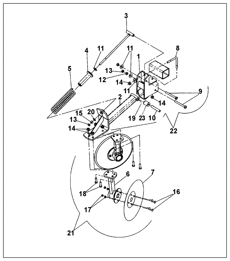 Схема запчастей Case IH 730B - (75.200.11) - DISC LEVELER 2008 AND AFTER UNITS (09) - CHASSIS/ATTACHMENTS