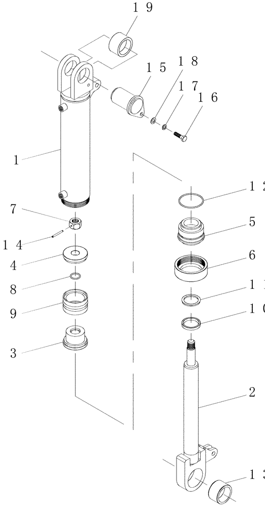 Схема запчастей Case IH 7700 - (B02.10[01]) - Hydraulic Cylinder {Basecutter Lift 7700} (35) - HYDRAULIC SYSTEMS