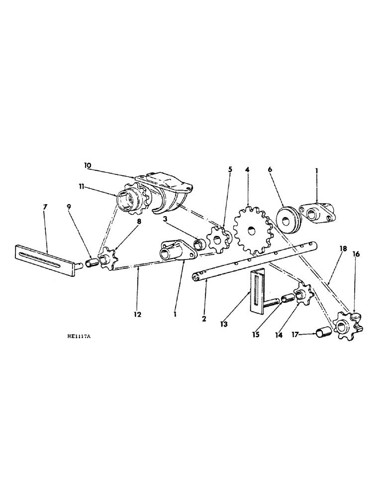 Схема запчастей Case IH 620 - (A-07) - GRAIN DRIVE COUNTERSHAFT 