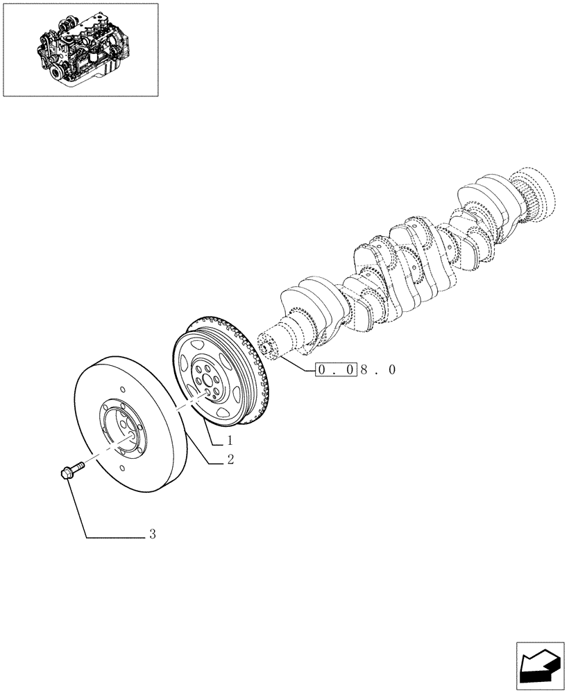 Схема запчастей Case IH F4HE9684J J102 - (0.08.4[01]) - PULLEY - CRANKSHAFT (4898394) 