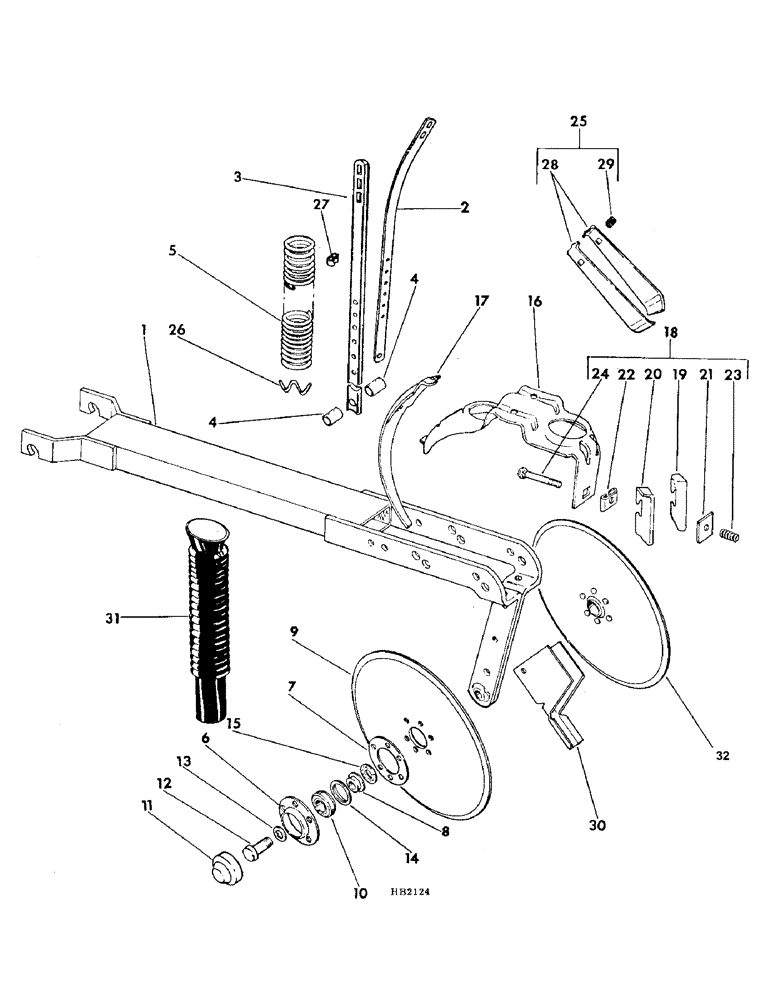 Схема запчастей Case IH 510 - (A-60) - DOUBLE DISK FURROW OPENER, SEALED BALL BEARING STEEL BOOT TYPE, MACHINES 1975 SEASON AND SINCE 