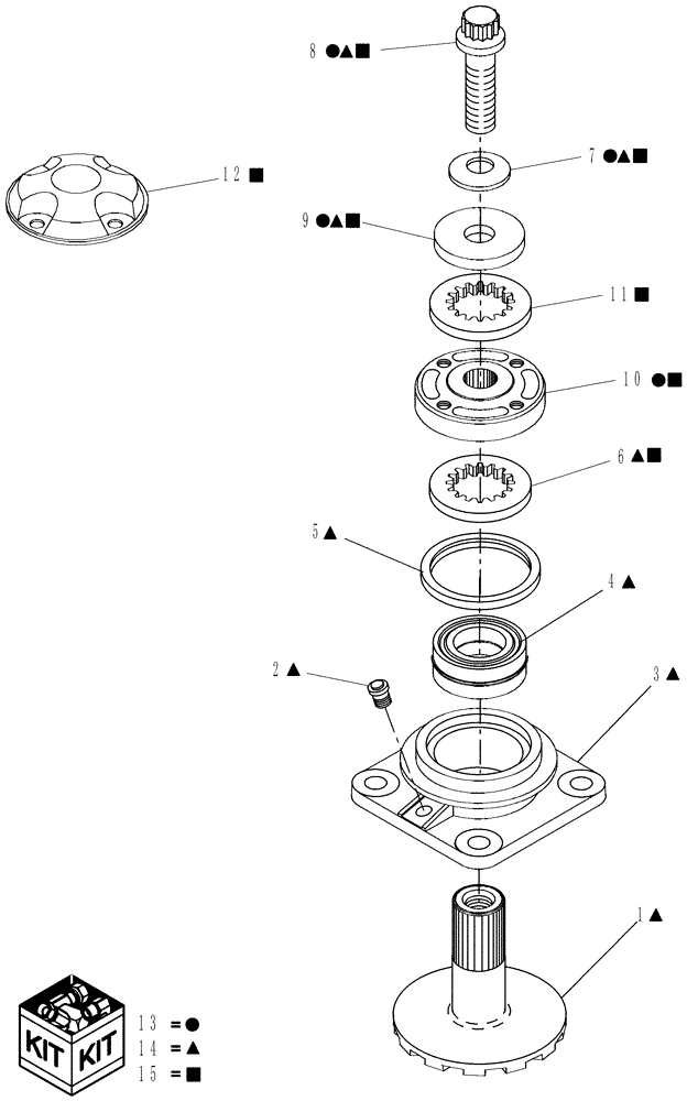 Схема запчастей Case IH RD182 - (58.100.08) - TOP CAP, SHOCK HUB (58) - ATTACHMENTS/HEADERS