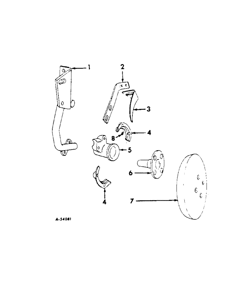 Схема запчастей Case IH 209 - (M-15[A]) - REAR FURROW WHEEL, FOR RIGID BEAM, 1958 TO 1961 