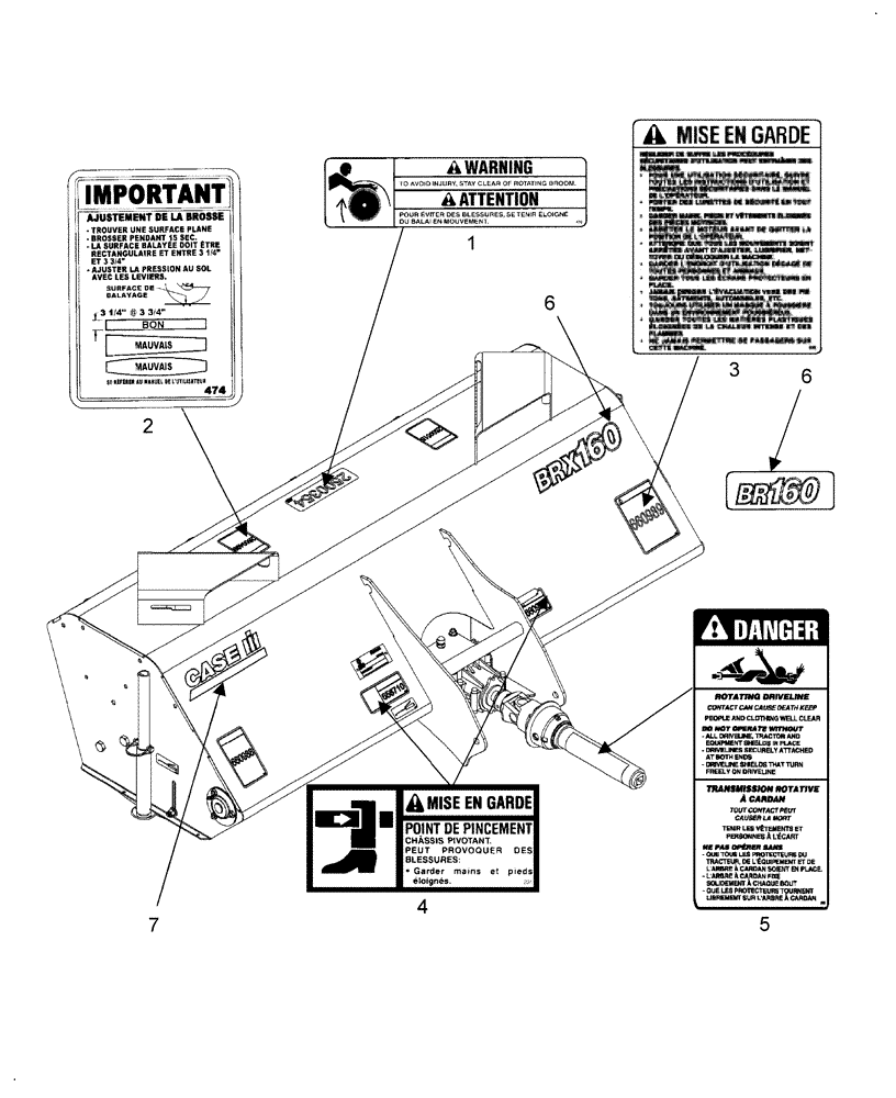 Схема запчастей Case IH BRX160 - (237) - DECALS - FRENCH 