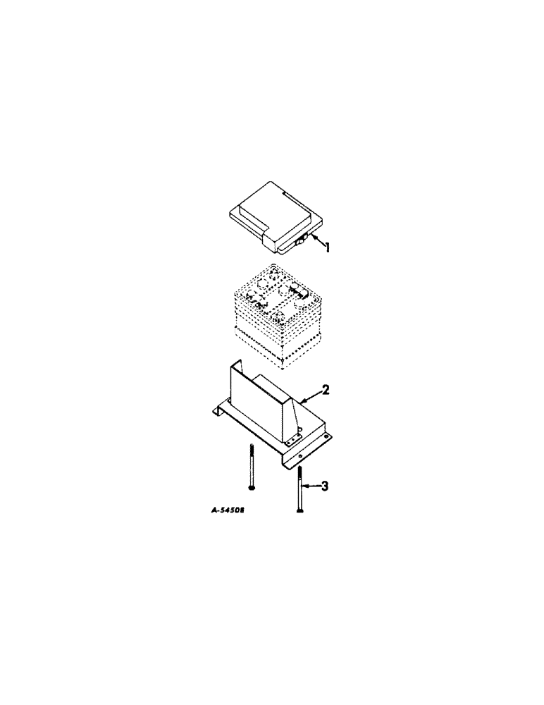 Схема запчастей Case IH 340 - (084[A]) - ELECTRICAL SYSTEM, BATTERY HOLDER FARMALL AND INTERNATIONAL 340 (06) - ELECTRICAL SYSTEMS