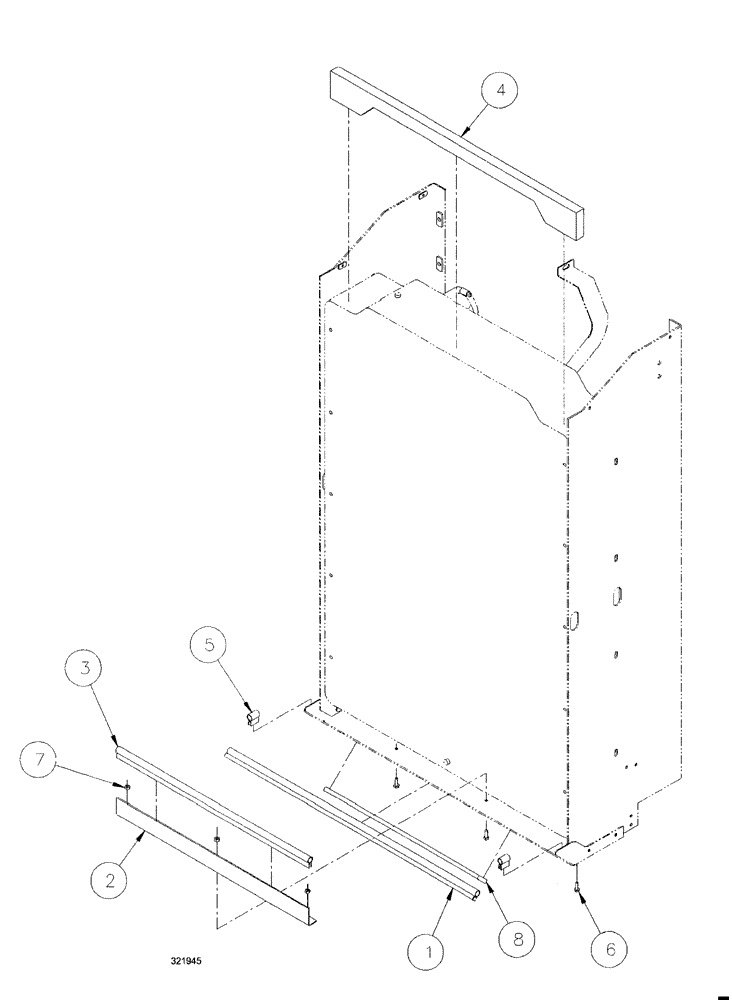 Схема запчастей Case IH SPX3200 - (03-084) - RADIATOR BAFFLE GROUP (10) - ENGINE