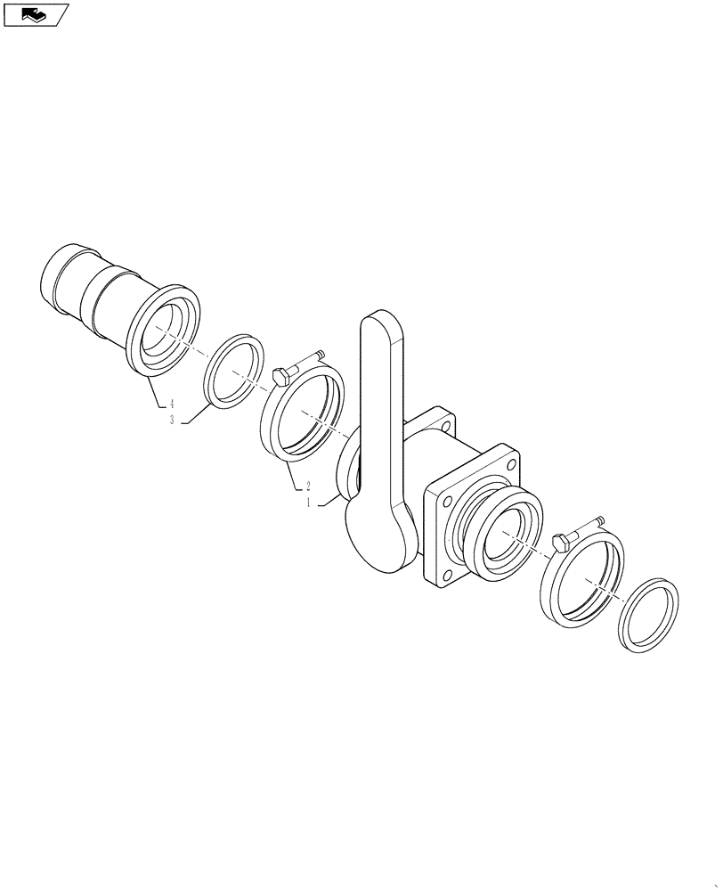 Схема запчастей Case IH 4420 - (09-021) - THROTTLE VALVE PLUMBING Liquid Plumbing