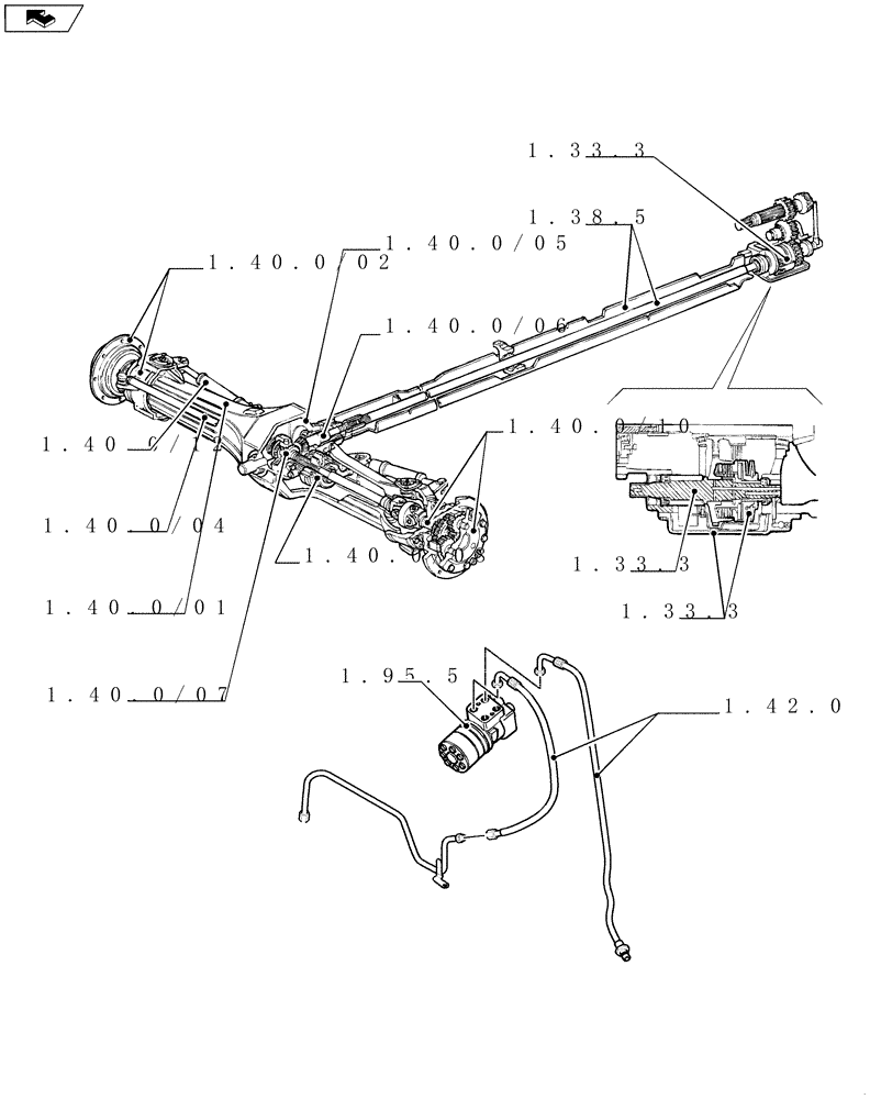 Схема запчастей Case IH PUMA 155 - (SEC. 04) - FRONT AXLE (00) - GENERAL