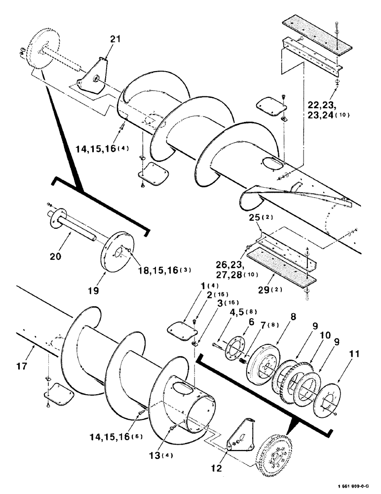 Схема запчастей Case IH 8820 - (6-02) - AUGER AND AUGER CLUTCH ASSEMBLY (09) - CHASSIS