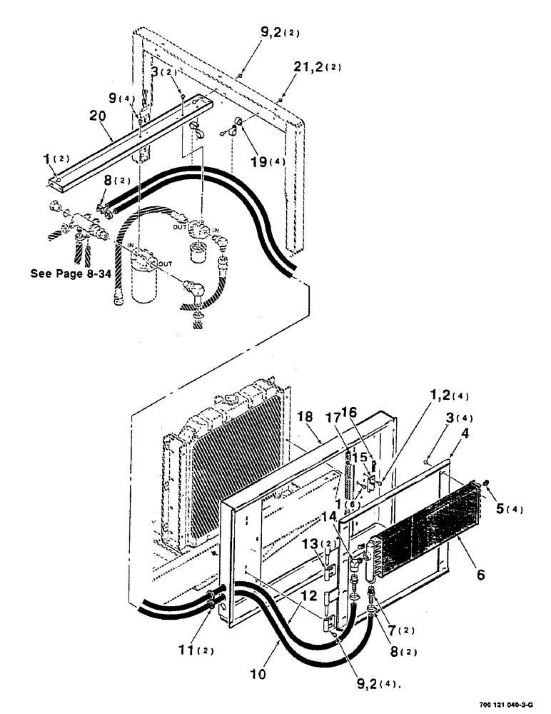 Схема запчастей Case IH 8825HP - (08-06) - HYDRAULIC COOLER ASSEMBLY (08) - HYDRAULICS