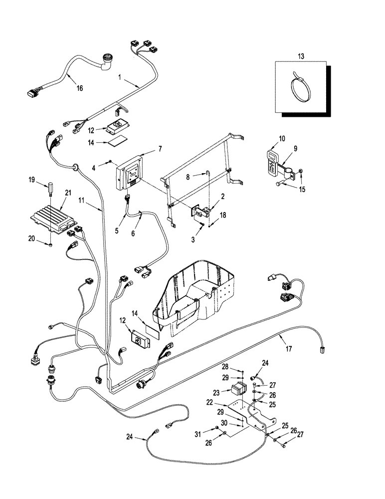 Схема запчастей Case IH STEIGER 535 - (04-38[01]) - ACCUGUIDE - AUTOSENSE MOUNTING & RELATED PARTS, ASN Z8F109858 (04) - ELECTRICAL SYSTEMS