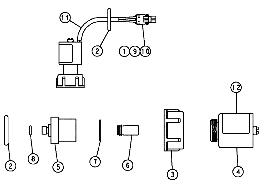 Схема запчастей Case IH SPX4410 - (12-009) - SOLENOID, AIM, ARAG 150P (06) - ELECTRICAL