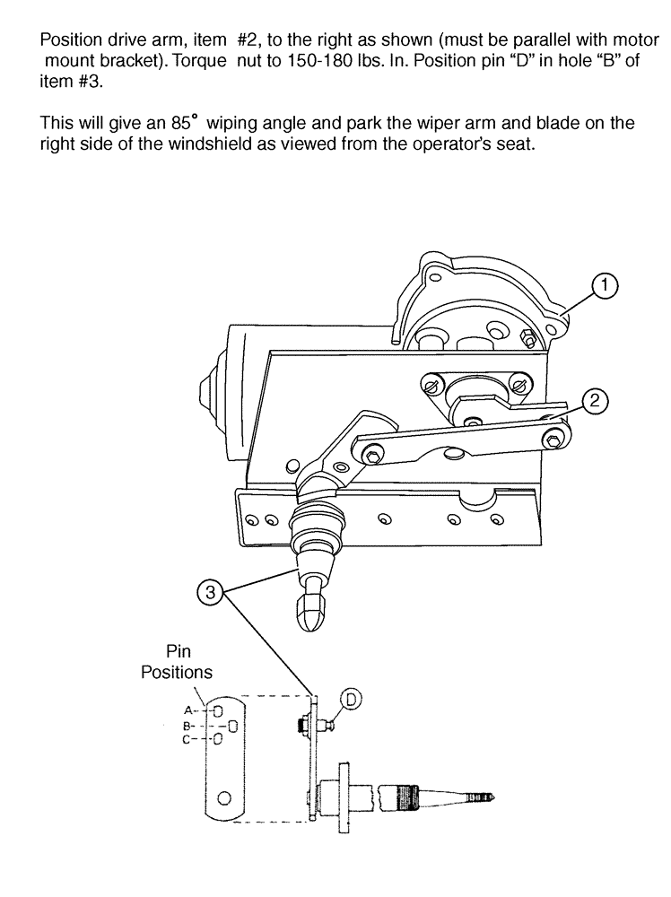 Схема запчастей Case IH PATRIOT - (02-006) - WIPER MOTOR ASSEMBLY Cab Exterior