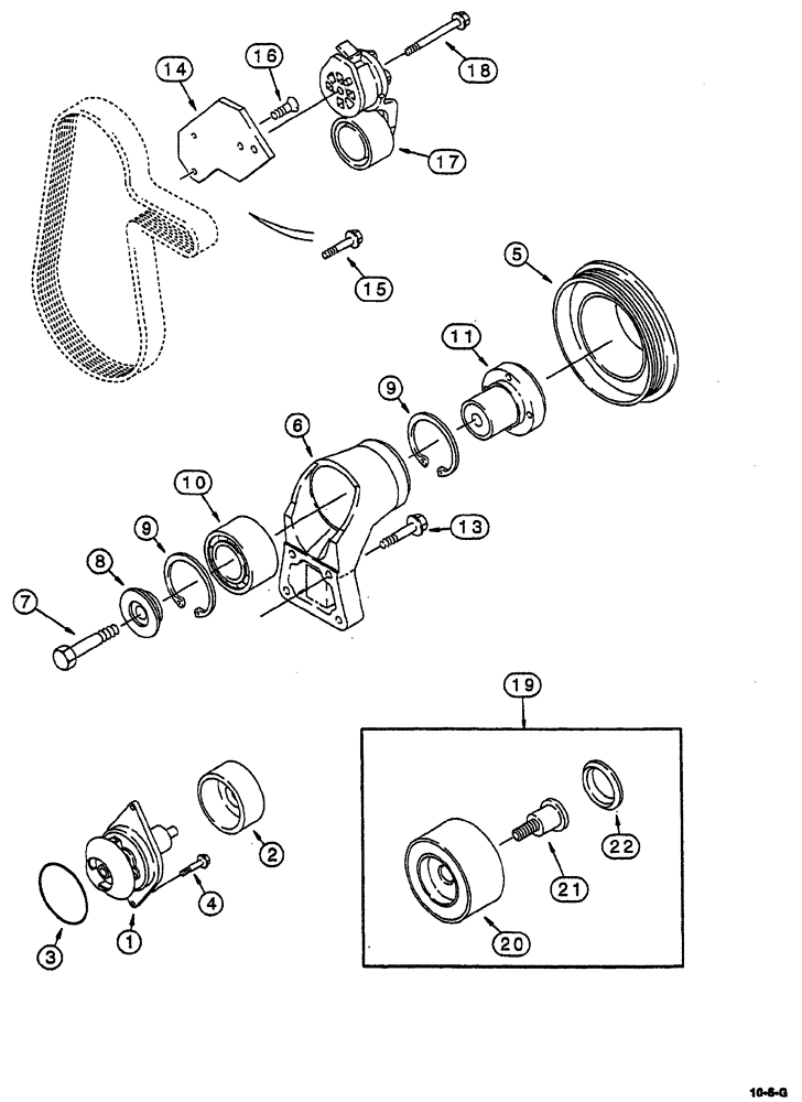 Схема запчастей Case IH 8870 - (10-06) - WATER PUMP SYSTEM (10) - ENGINE