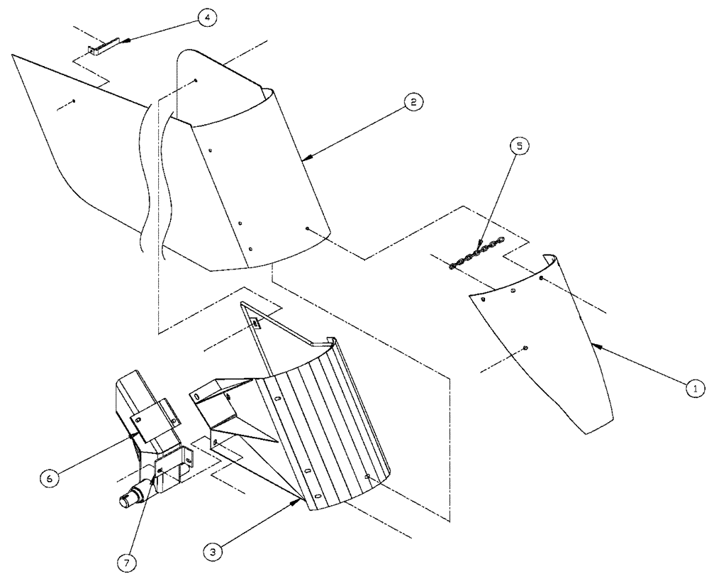 Схема запчастей Case IH SPX2130 - (11-001) - CROP GUARD ASSEMBLY Options