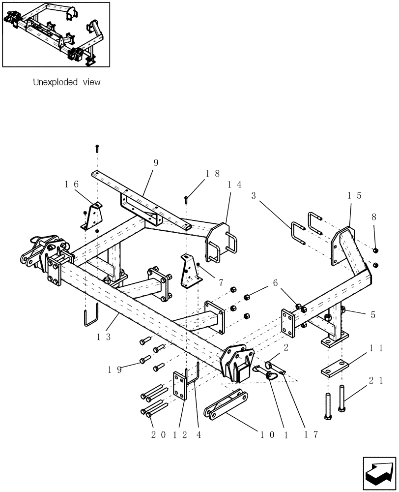 Схема запчастей Case IH ADX3380 - (F.10.D[24]) - NFX INTERMEDIATE HITCH F - Frame Positioning