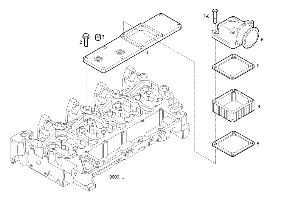 Схема запчастей Case IH F4BE0484F D600 - (0710.146) - INTAKE MANIFOLD 