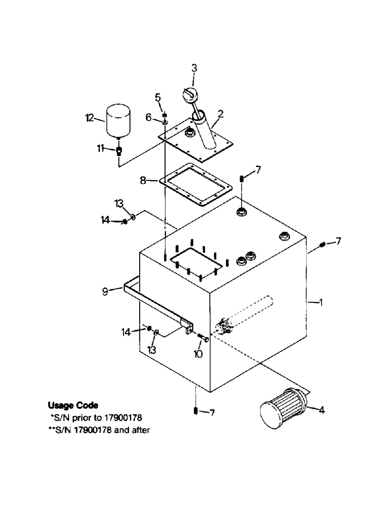 Схема запчастей Case IH STEIGER - (08-08) - HYDRAULIC TANK AND MOUNTING (07) - HYDRAULICS