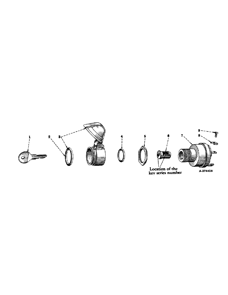 Схема запчастей Case IH 450-SERIES - (177) - ELECTRICAL SYSTEM, DIESEL ENGINE, IGNITION LOCK & STARTING SWITCH, DELCO-REMY (06) - ELECTRICAL SYSTEMS