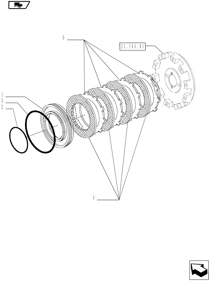 Схема запчастей Case IH MAGNUM 225 - (21.182.01) - DIFFERENTIAL LOCKS (21) - TRANSMISSION