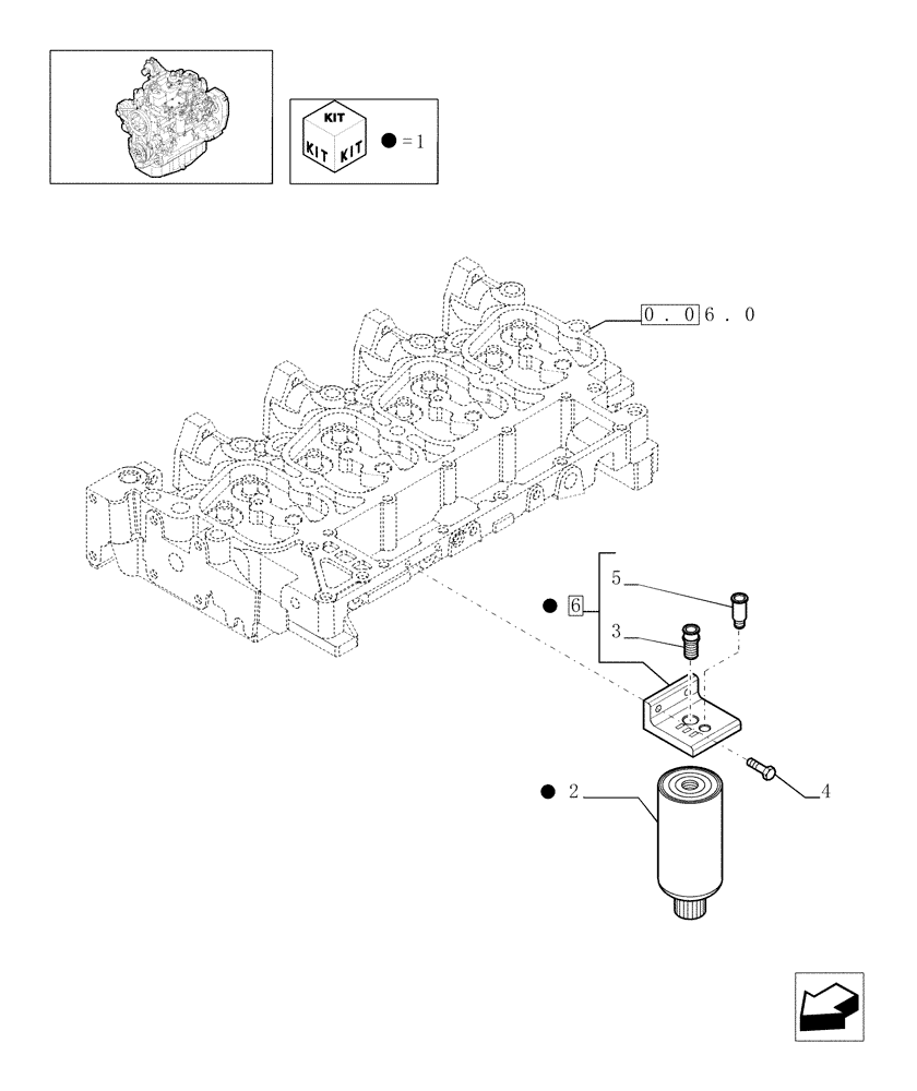 Схема запчастей Case IH F4GE9484A J602 - (0.20.0[01]) - FUEL FILTER (504054973) 