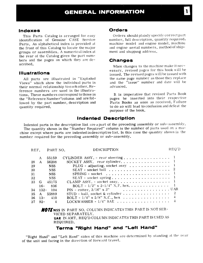 Схема запчастей Case IH 404 - (01A) - GENERAL INFORMATION (00) - GENERAL & PICTORIAL INDEX