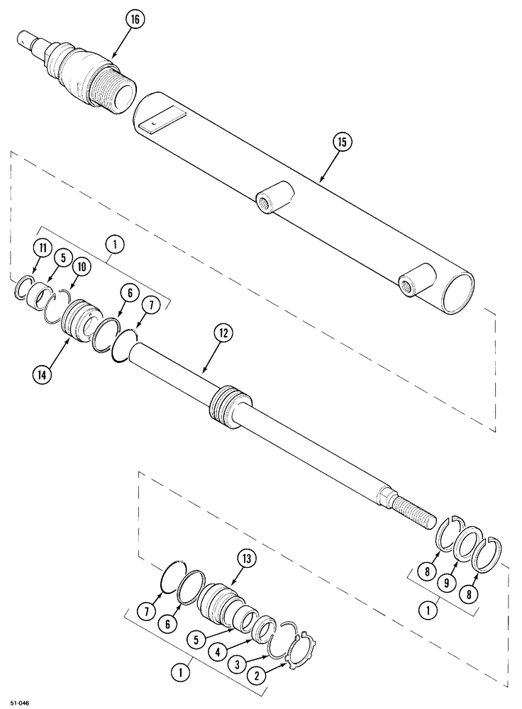 Схема запчастей Case IH 5220 - (5-18) - STEERING CYLINDER, TWO WHEEL DRIVE (05) - STEERING