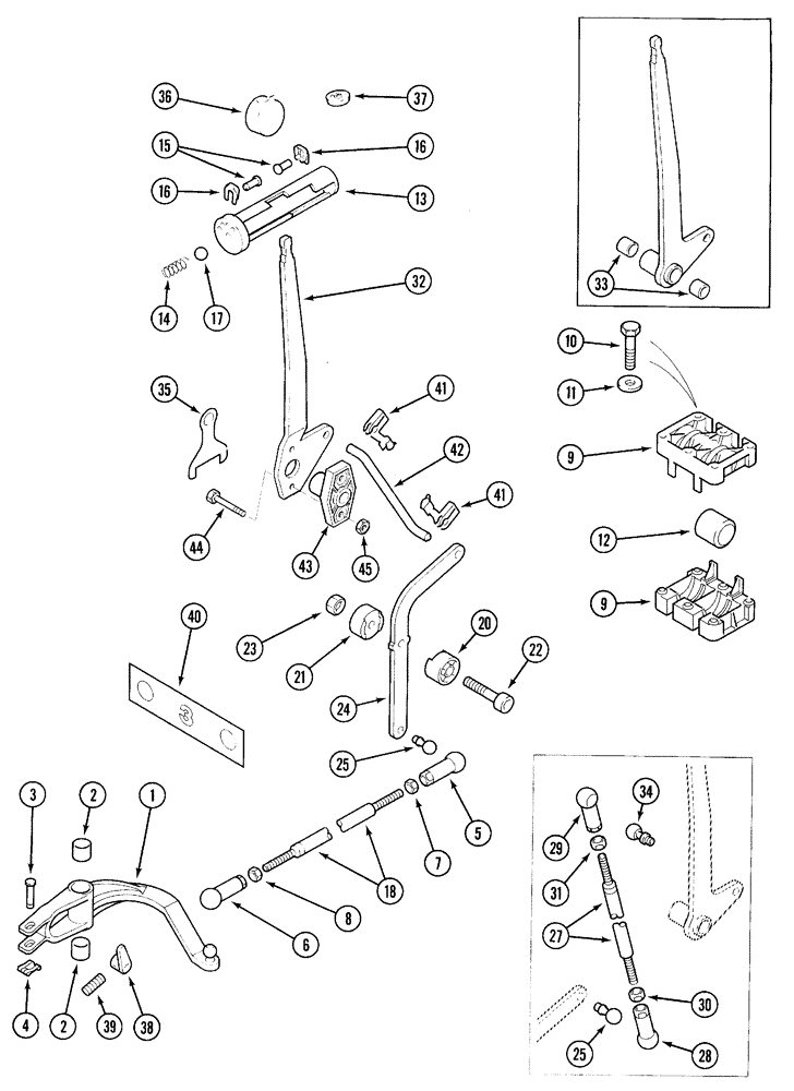 Схема запчастей Case IH 5220 - (8-32) - HYDRAULICS, CONTROLS FOR 3RD REMOTE VALVE (08) - HYDRAULICS