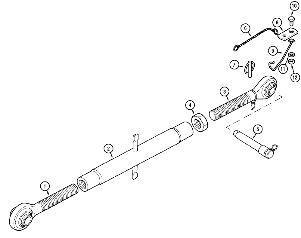 Схема запчастей Case IH C60 - (09-19) - UPPER LINK - THREE POINT HITCH (09) - CHASSIS/ATTACHMENTS