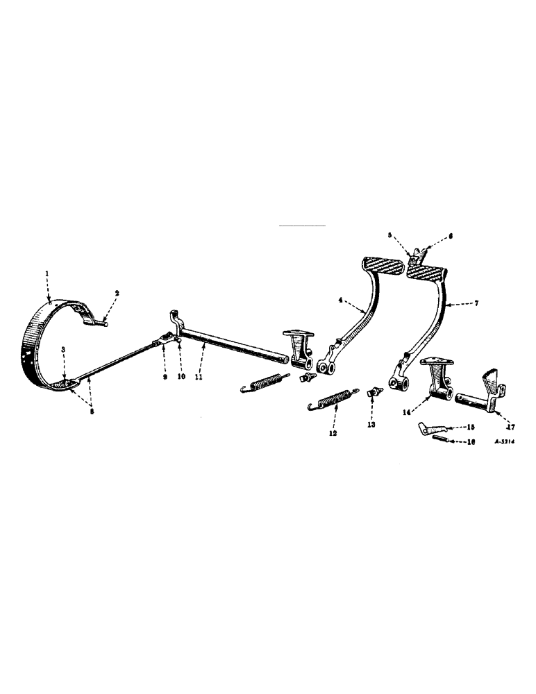 Схема запчастей Case IH FARMALL B - (118) - CHASSIS, FOOT BRAKES (12) - CHASSIS