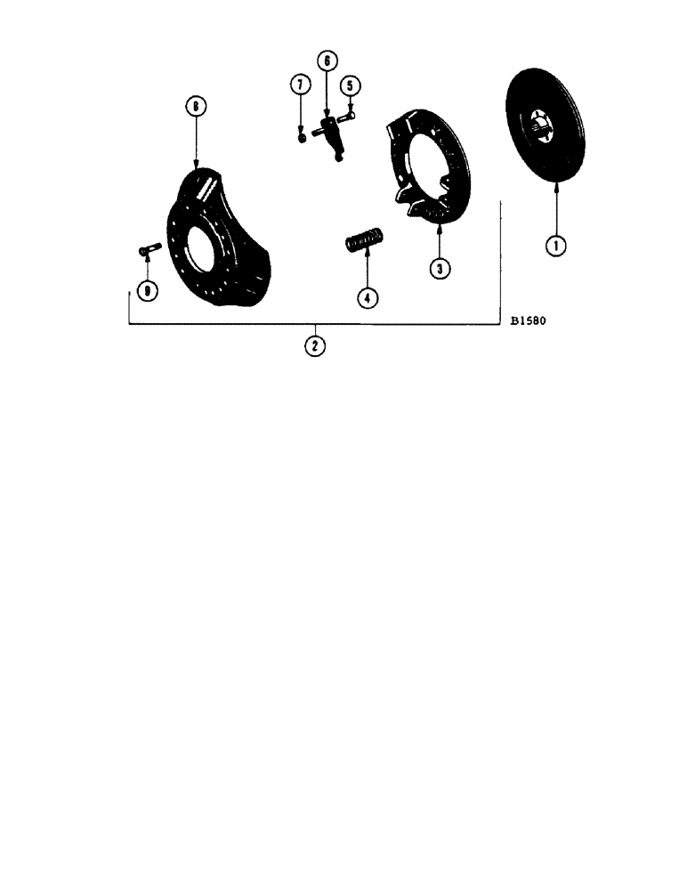 Схема запчастей Case IH 1060 - (268) - CLUTCH, TWELVE PRESSURE PLATE SPRINGS (33) - BRAKES & CONTROLS