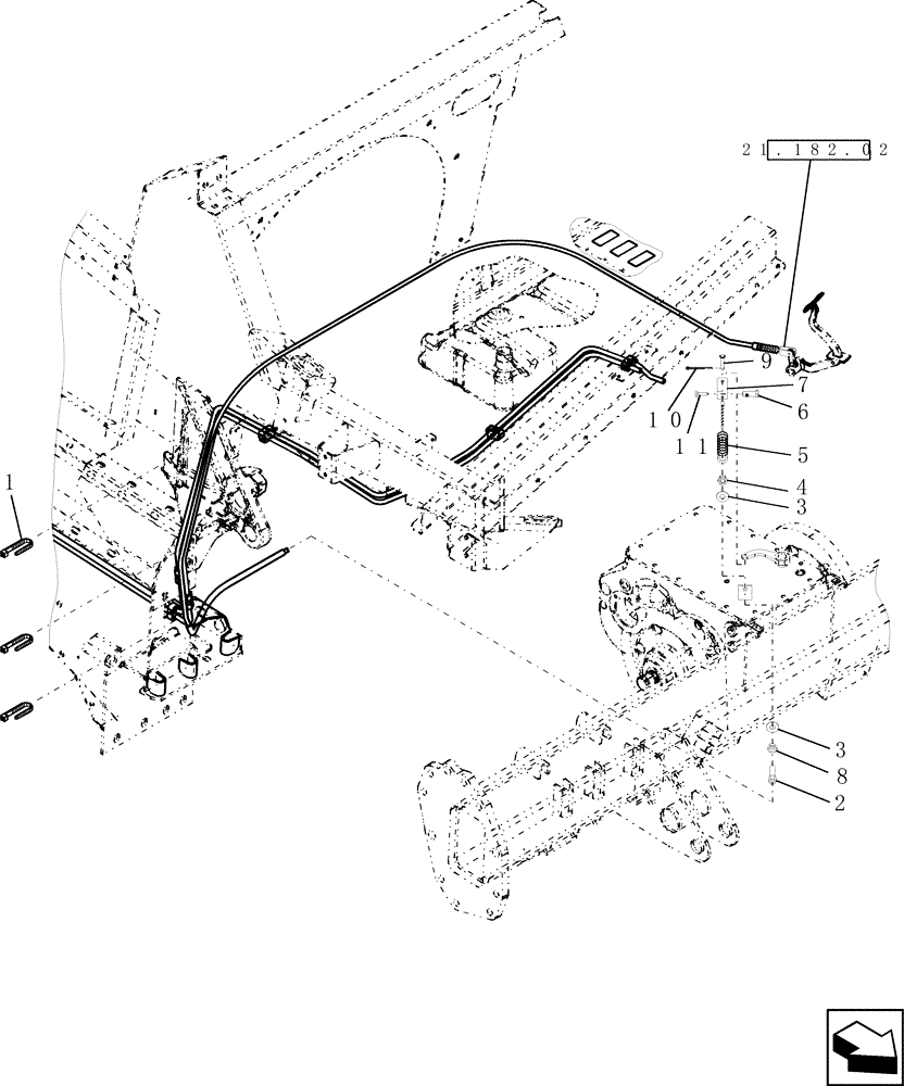 Схема запчастей Case IH 7230 - (21.110.01) - DIFFERENTIAL LOCK (21) - TRANSMISSION