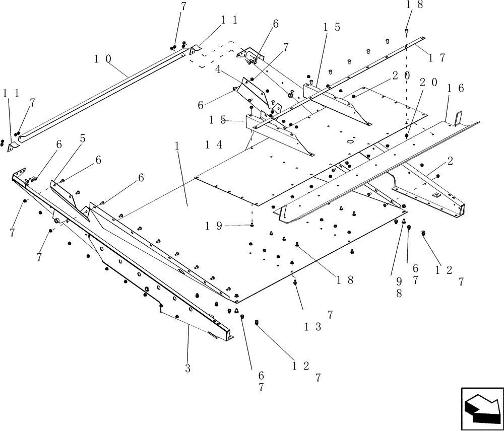 Схема запчастей Case IH 5130 - (74.118.10) - SUPPORT ASSEMBLY, LOWER SIEVE (74) - CLEANING