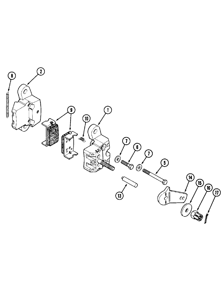 Схема запчастей Case IH 1896 - (7-246) - CALIPER DISC BRAKE ASSEMBLY (07) - BRAKES