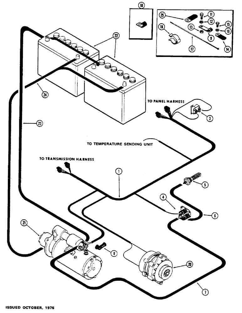 Схема запчастей Case IH 1175 - (052) - ELECTRICAL SYSTEM, ENGINE HARNESS (04) - ELECTRICAL SYSTEMS