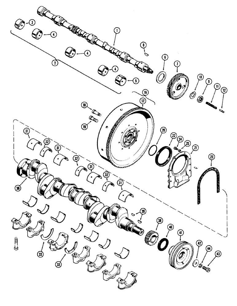 Схема запчастей Case IH 930-SERIES - (012) - CAMSHAFT, (401) DIESEL ENGINE (02) - ENGINE