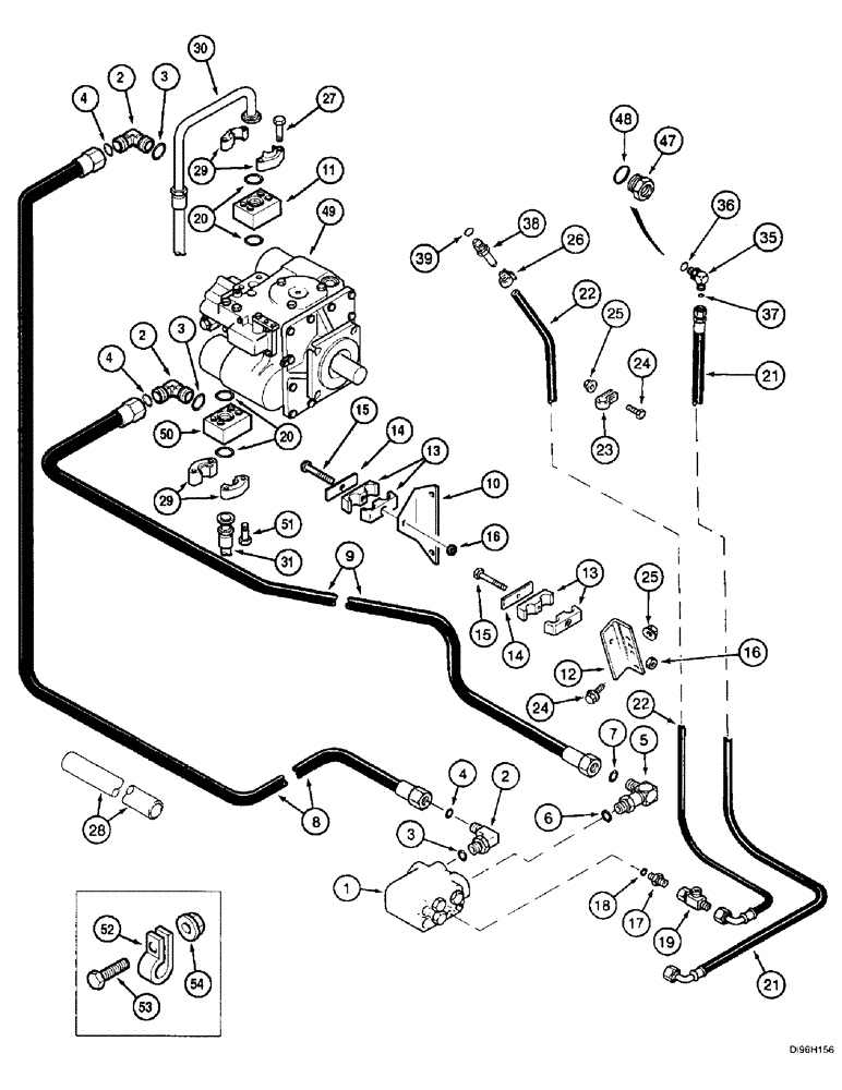 Схема запчастей Case IH 2144 - (5-29A) - SELECTOR VALVE HYDRAULIC SYSTEM, POWER GUIDE AXLE, S/N JJC0173150 AND AFTER (04) - STEERING