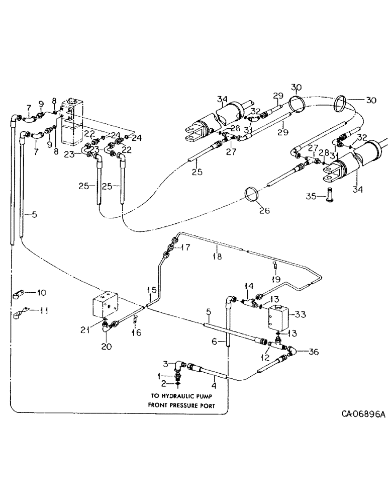 Схема запчастей Case IH 4786 - (10-06) - HYDRAULICS, HYDRAULIC POWER STEERING (07) - HYDRAULICS