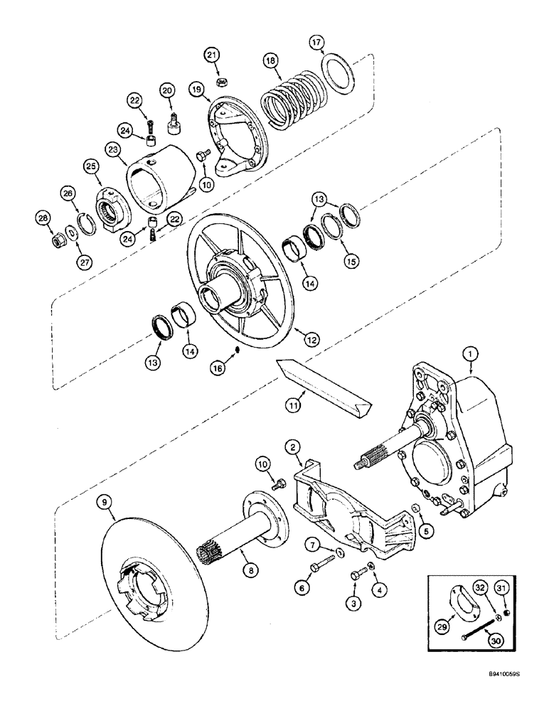 Схема запчастей Case IH 2166 - (9B-04) - ROTOR DRIVE, PULLEY AND CAM (14) - ROTOR, CONCANVES & SIEVE