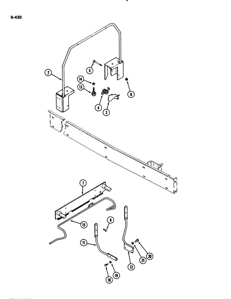 Схема запчастей Case IH 2294 - (9-430) - HOOD LATCH KIT, TRACTORS WITH LOADER (09) - CHASSIS/ATTACHMENTS