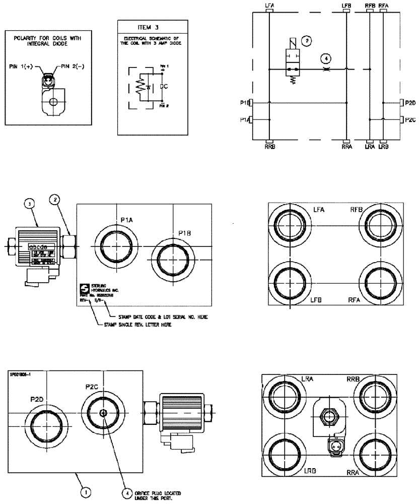 Схема запчастей Case IH 3210 - (06-020) - LOADSHARE VALVE Hydraulic Plumbing