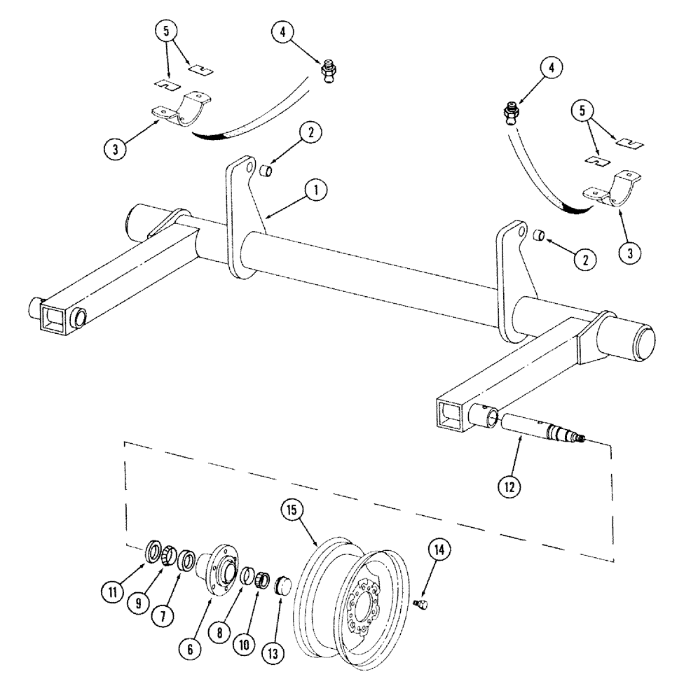 Схема запчастей Case IH 568 - (9-07) - AXLE, WHEEL AND HUB, 6 ROW (09) - CHASSIS/ATTACHMENTS